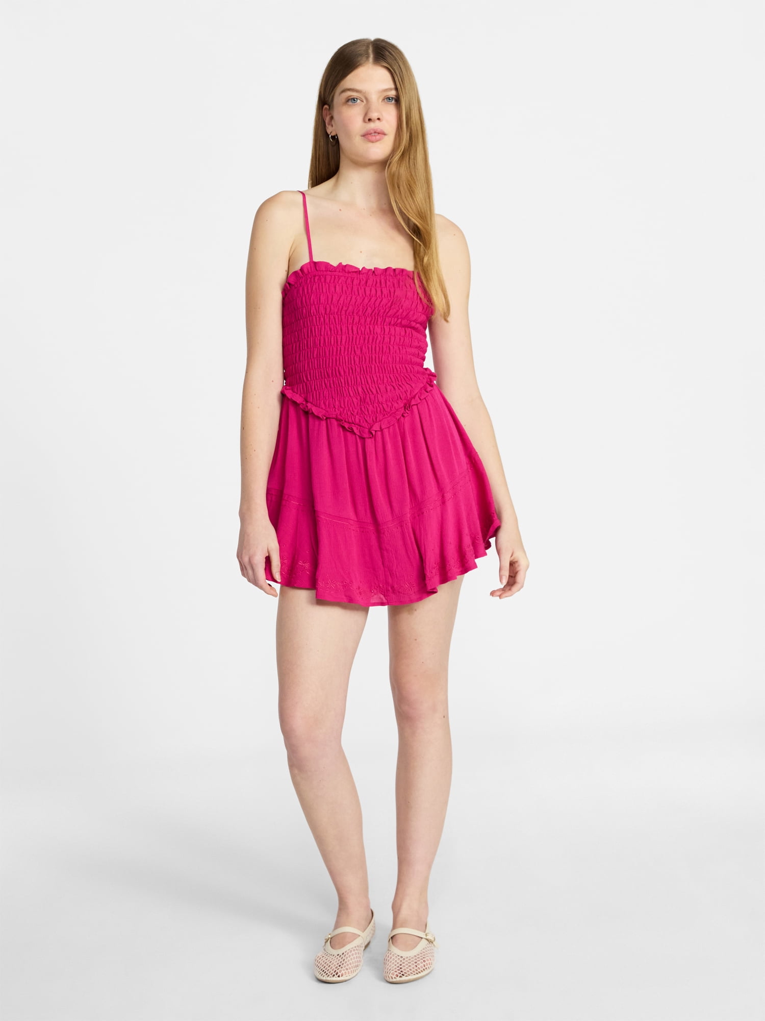 No Boundaries Smocked Romper, Women's XXS-XXL