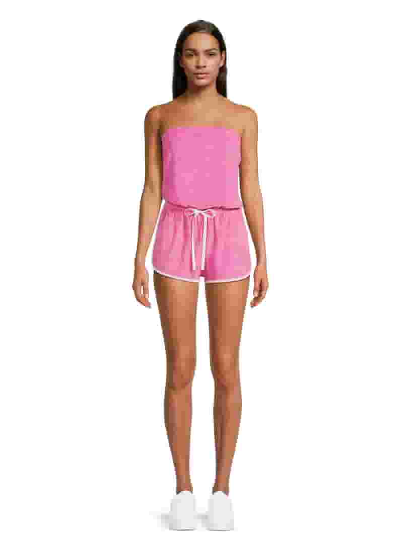 Terry Strapless Romper Terry Strapless Romper