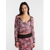 No Boundaries Cowl Neck Tank Top and Cardigan Set with Lace Trim, 2 Piece, Women’s XXS-XXL