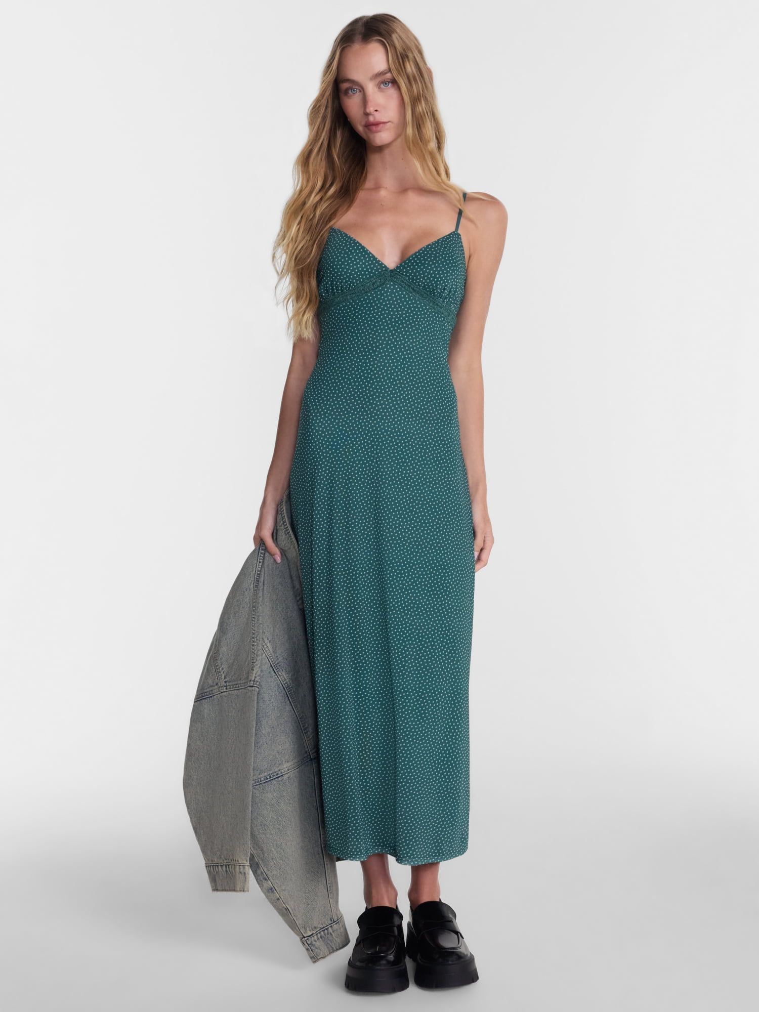No Boundaries Triangle Mesh Maxi Dress, Women’s XXS-XXL