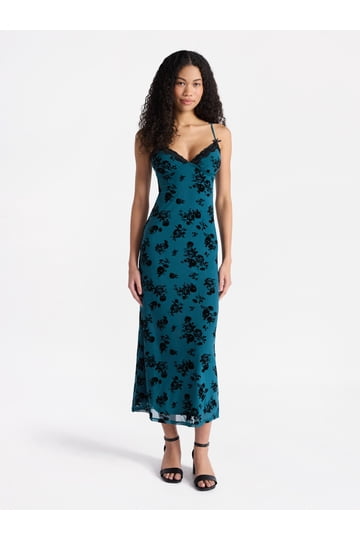 no boundaries green dress No Boundaries Maxi Dress with Front Slit, Women's