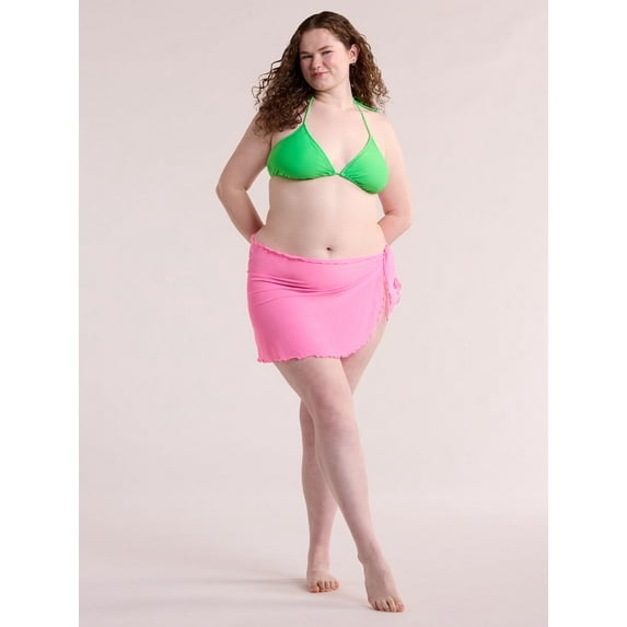 No Boundaries Junior's Wear It Six Ways 2-Piece Bikini Top and Bikini Bottoms Set, Sizes S-XXL
