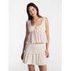 No Boundaries Woven Smocked Top and Skirt Set, 2 P