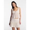 thumbnail image 1 of No Boundaries Woven Smocked Top and Skirt Set, 2 Piece, Women’s XXS-XXL, 1 of 6