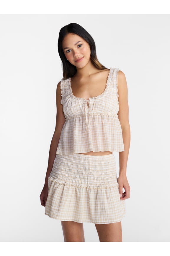 Woven Smocked Top and Skirt Set, 2 Piece, Women’s XXS-XXL