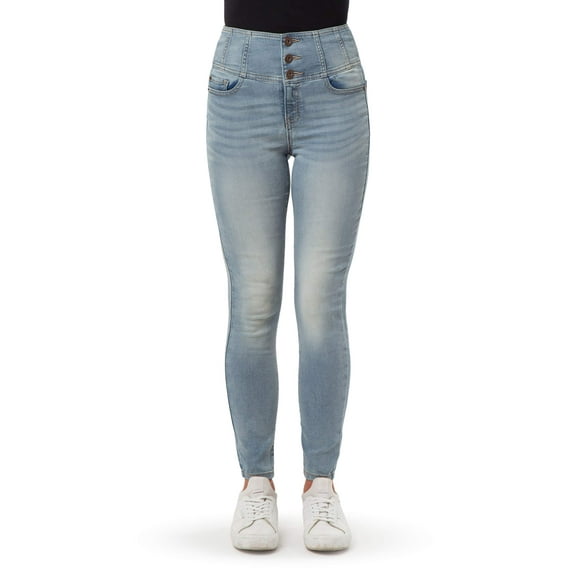 No Boundaries Juniors' 3-Button Corset Jeans