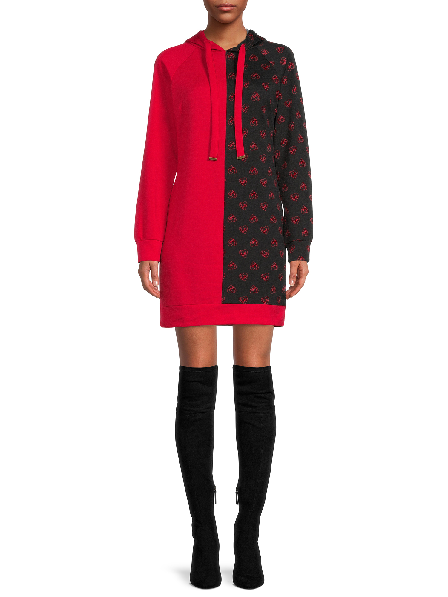 No Boundaries Juniors 50 50 Hoodie Dress Walmart