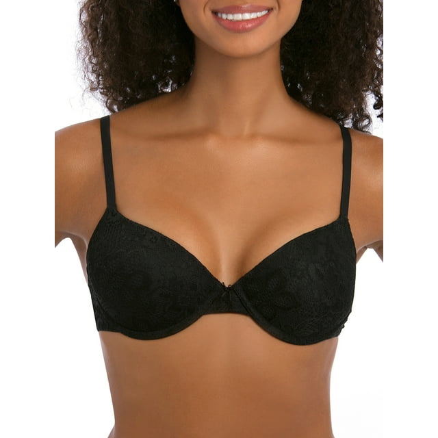No Boundaries Juniors Allover Lace Push Up Bra
