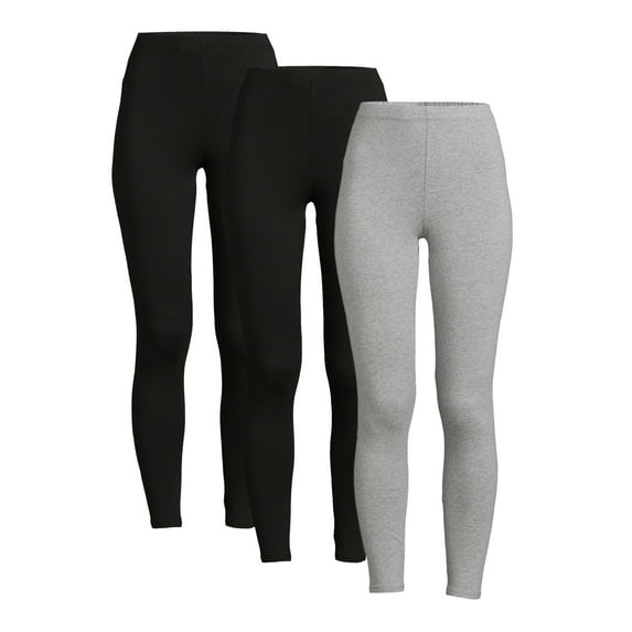 No Boundaries Juniors Ankle Leggings, 3-Pack