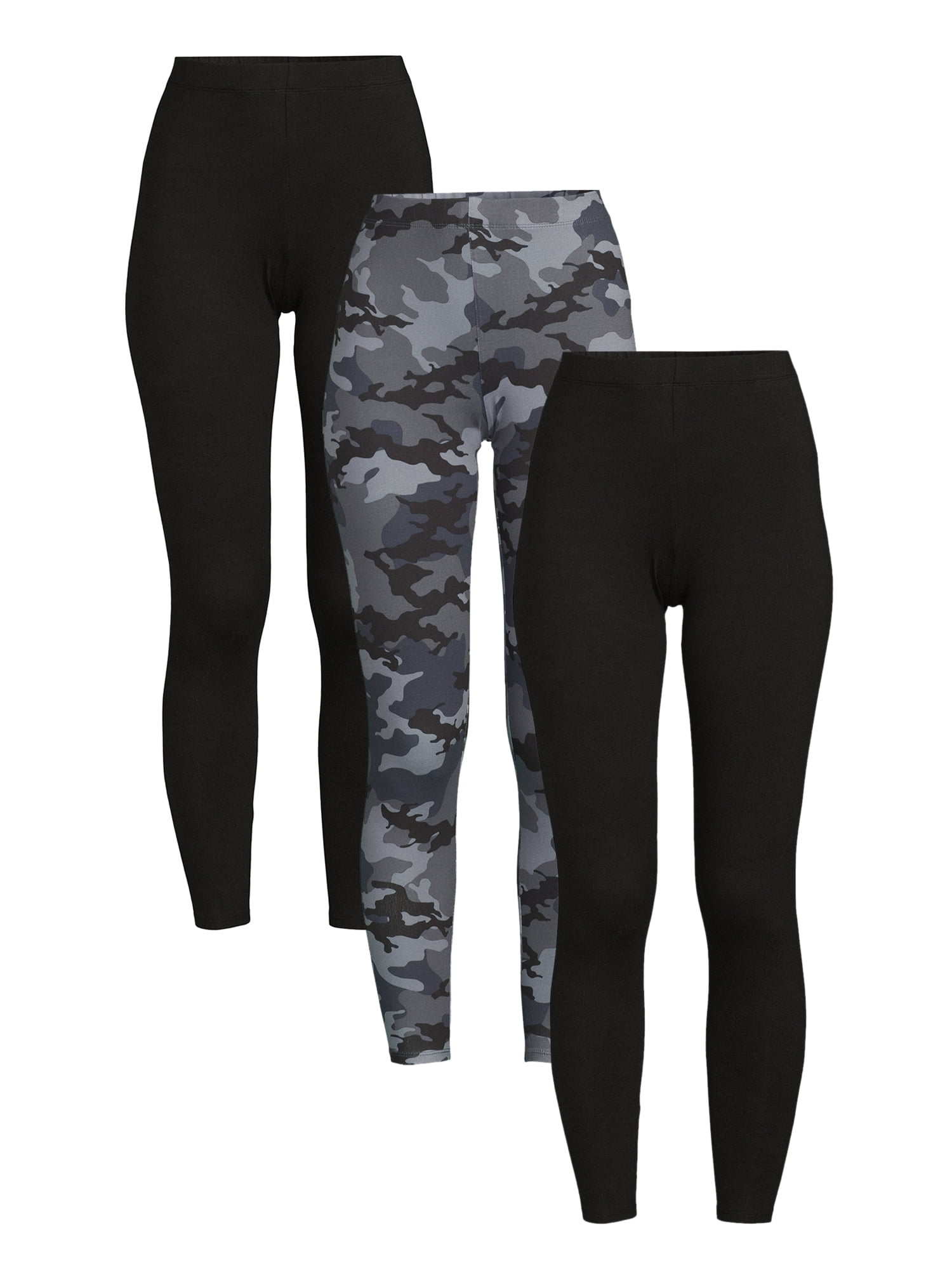 No Boundaries Juniors Ankle Leggings, 3-Pack