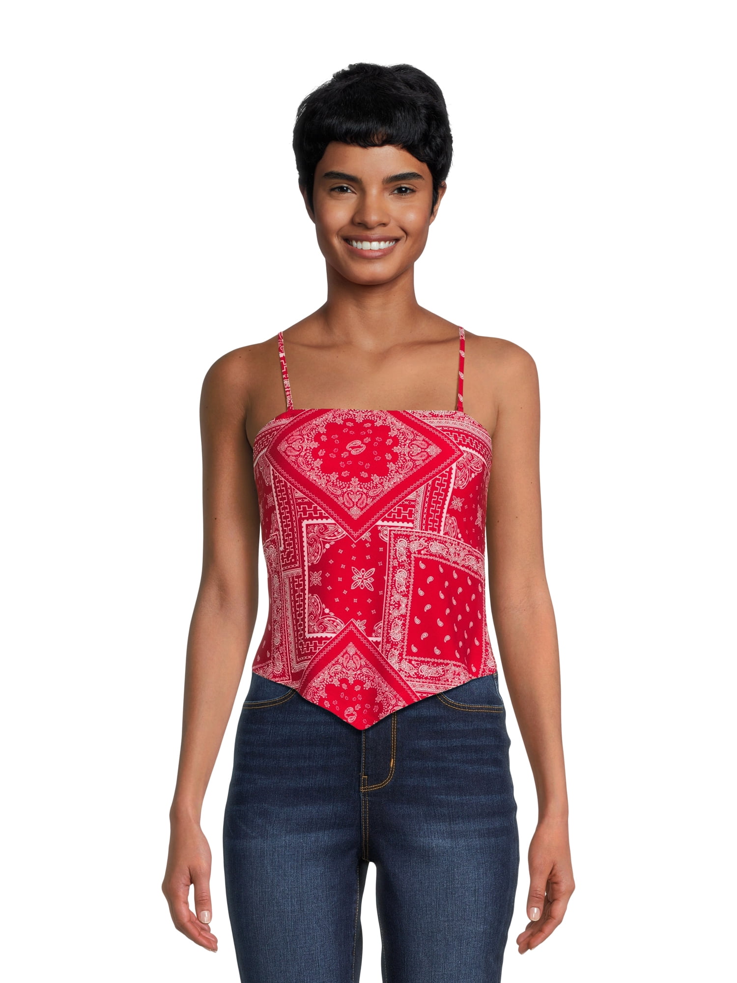 No Boundaries Square Neck Pullover Sleeveless Red Tube Tops No Boundaries Square Neck Pullover Sleeveless Red Tube Tops