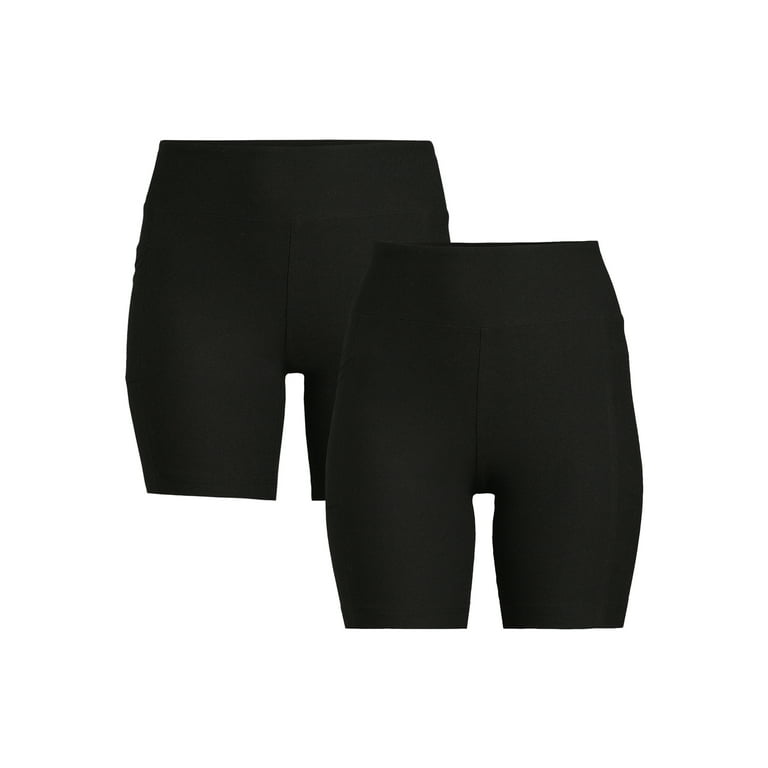 No Boundaries Juniors' Bike Shorts, 7” Inseam, 2-Pack, Sizes XS