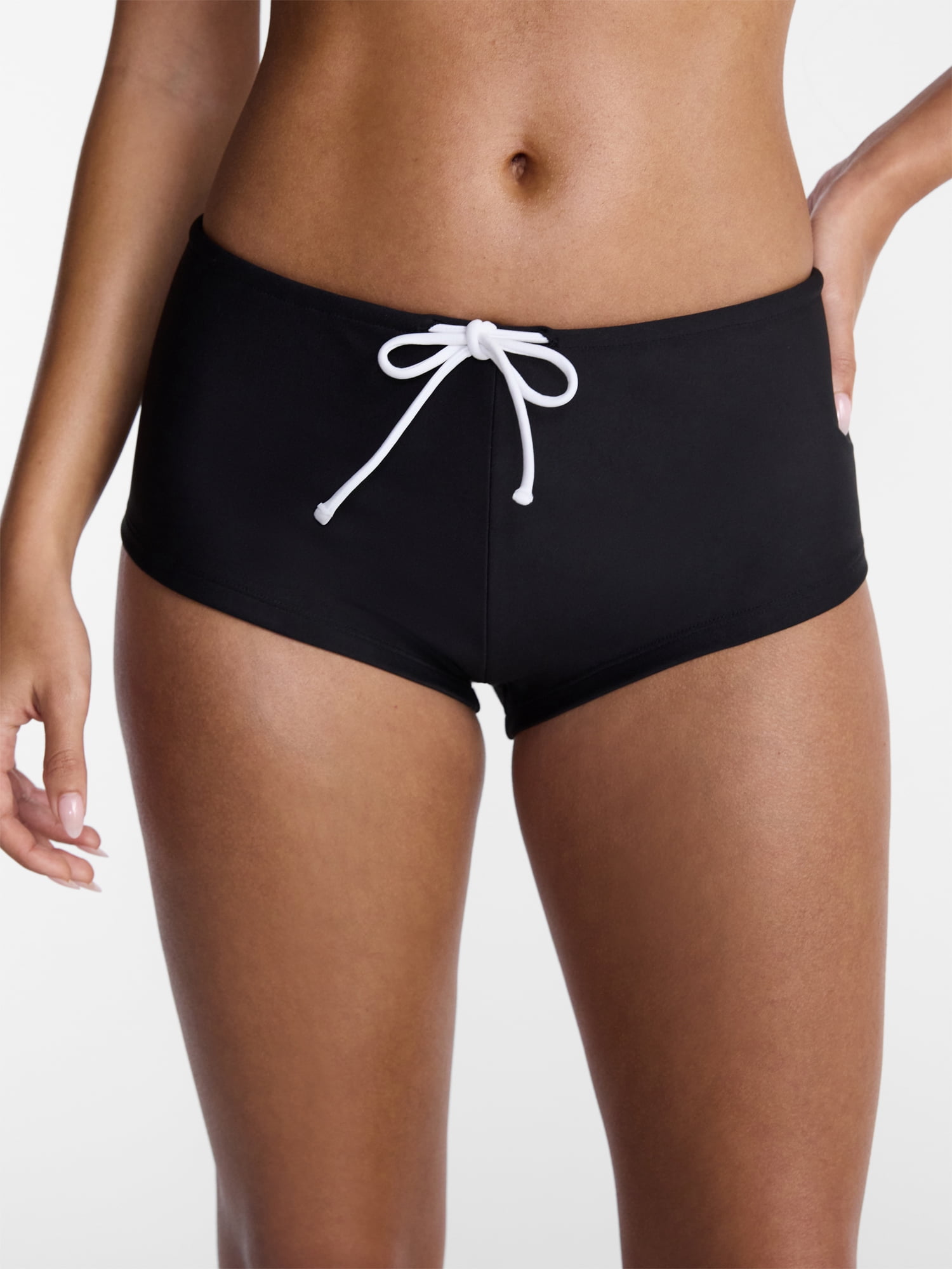 No Boundaries Boyshort Swim Bikini Bottoms, Women’s XXS-XXL