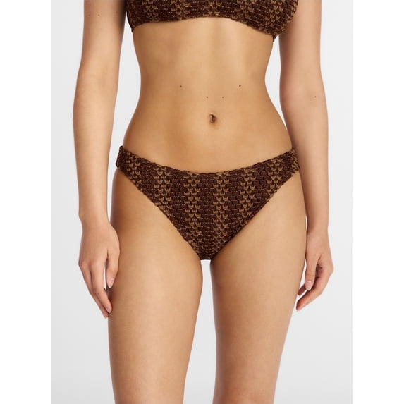 No Boundaries Crochet Bikini Swim Bottom, Women's XXS-XXL