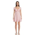 thumbnail image 1 of No Boundaries Juniors Button Front Dress, Sizes XS-3XL, 1 of 5