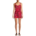 thumbnail image 1 of No Boundaries Juniors' Button Front Romper, 1 of 5