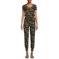 thumbnail image 1 of No Boundaries Juniors' Cap Sleeve Jumpsuit, 1 of 5