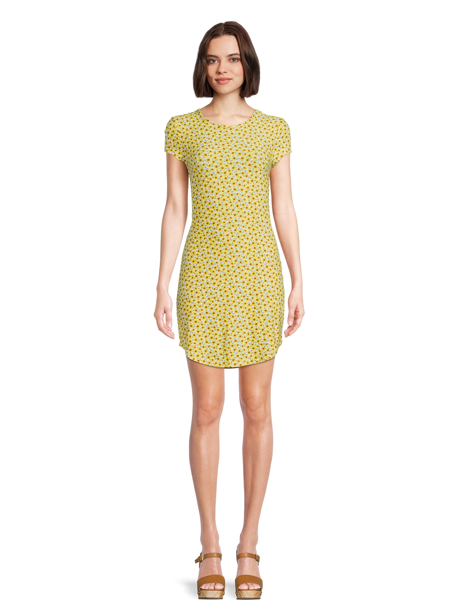 No Boundaries Juniors Cap Sleeve Knit Dress