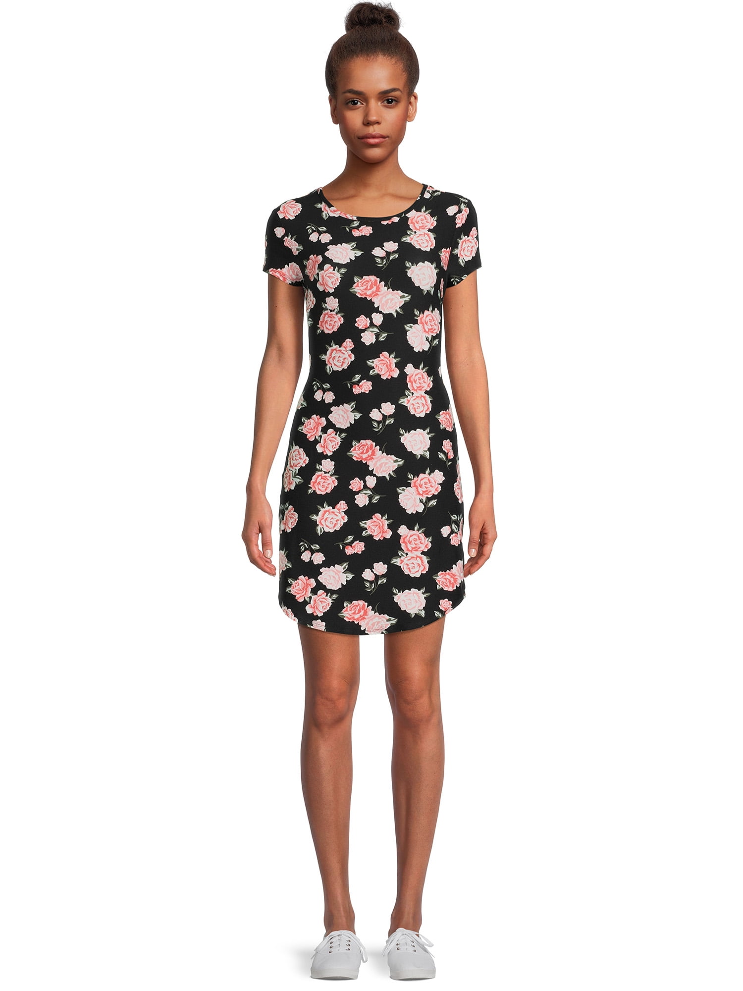 No Boundaries Juniors Cap Sleeve Knit Dress