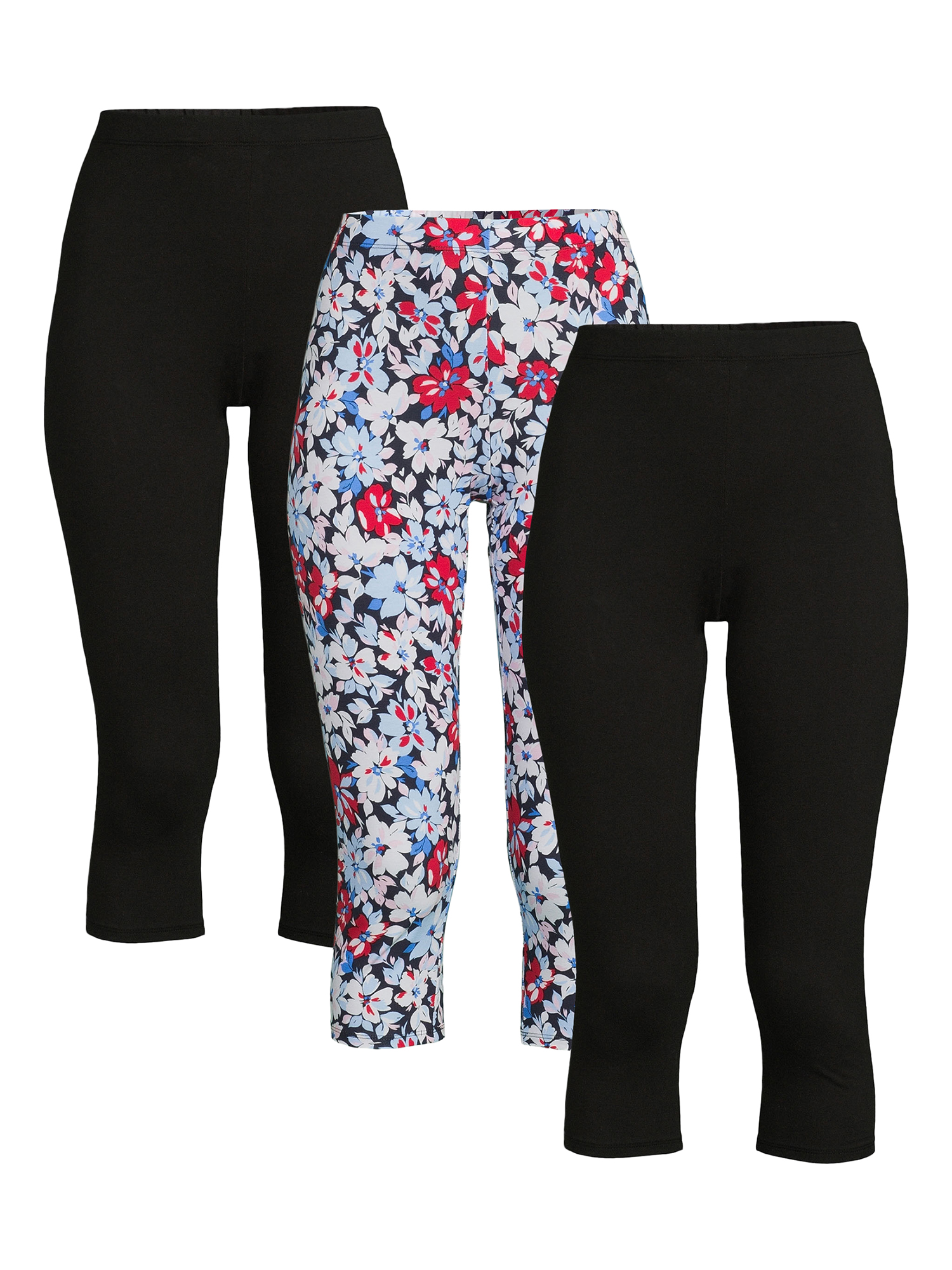 No Boundaries Juniors Capri Legging 3pack