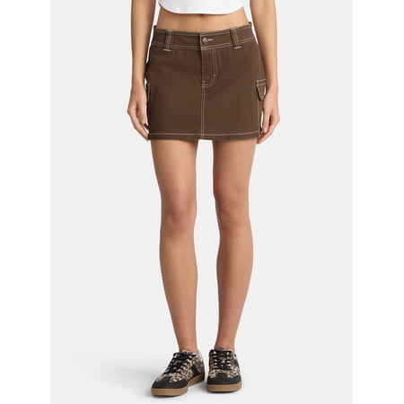 No Boundaries Cargo Mini Skirt, Women's