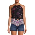 thumbnail image 1 of No Boundaries Juniors' Chain Halter Top, 1 of 5