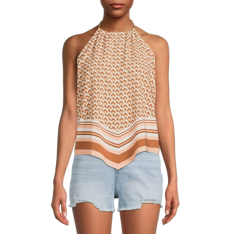 No Boundaries Juniors Chain Halter Top