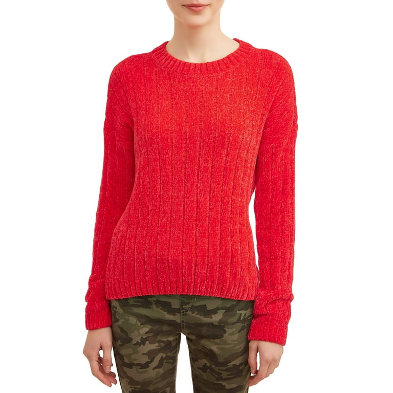 Crew Neck Chenille Sweater