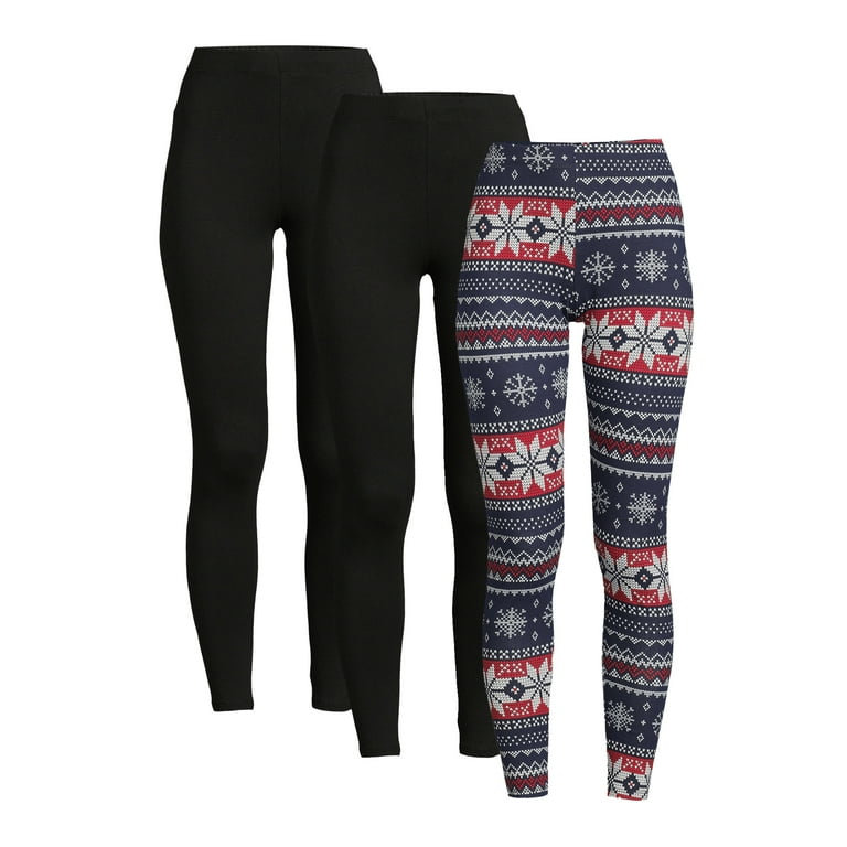 No Boundaries Juniors' Christmas Ankle Leggings 