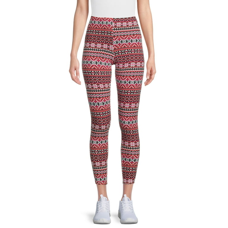 No Boundaries Juniors' Christmas Ankle Leggings 