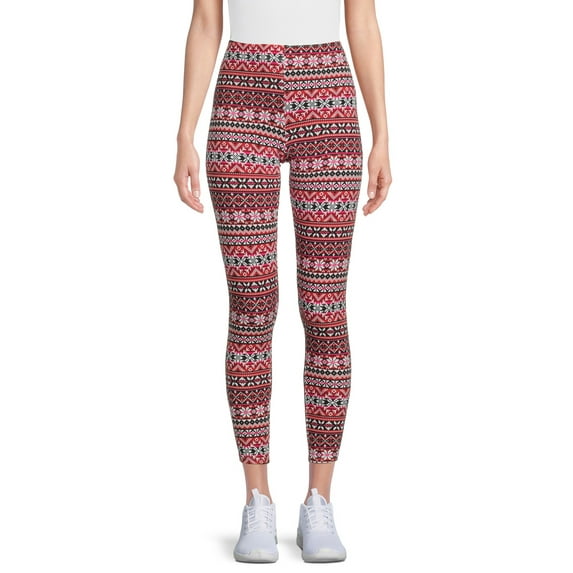 No Boundaries Juniors' Christmas Ankle Leggings
