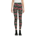 thumbnail image 1 of No Boundaries Juniors' Christmas Ankle Leggings, 1 of 5
