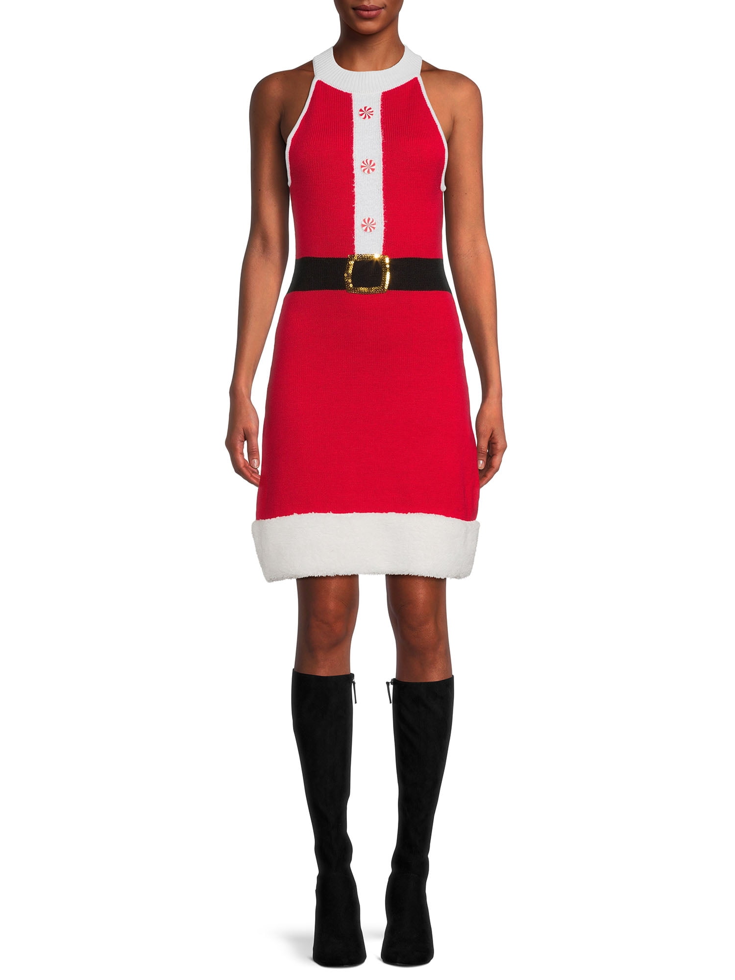 No Boundaries Holiday Unicorn Dress Ugly Christmas Knit Dress Size S 3-5  NWT