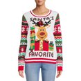 thumbnail image 1 of No Boundaries Juniors’ Christmas Sweater, 1 of 5