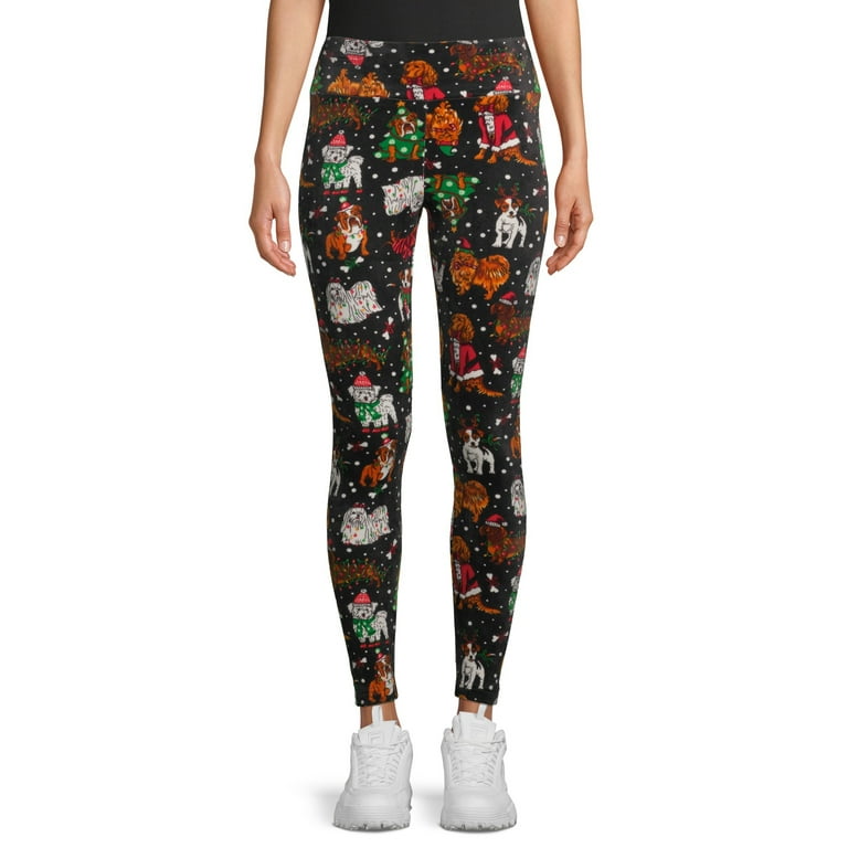 No Boundaries Juniors' Christmas Velour Leggings 