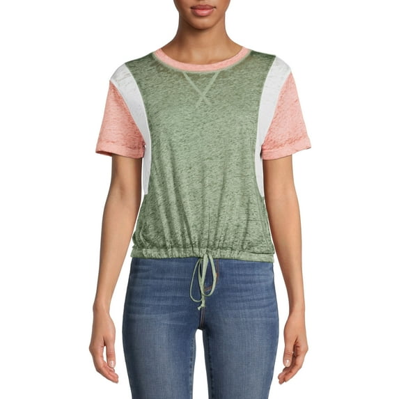 No Boundaries Juniors' Cinched Waist T-Shirt