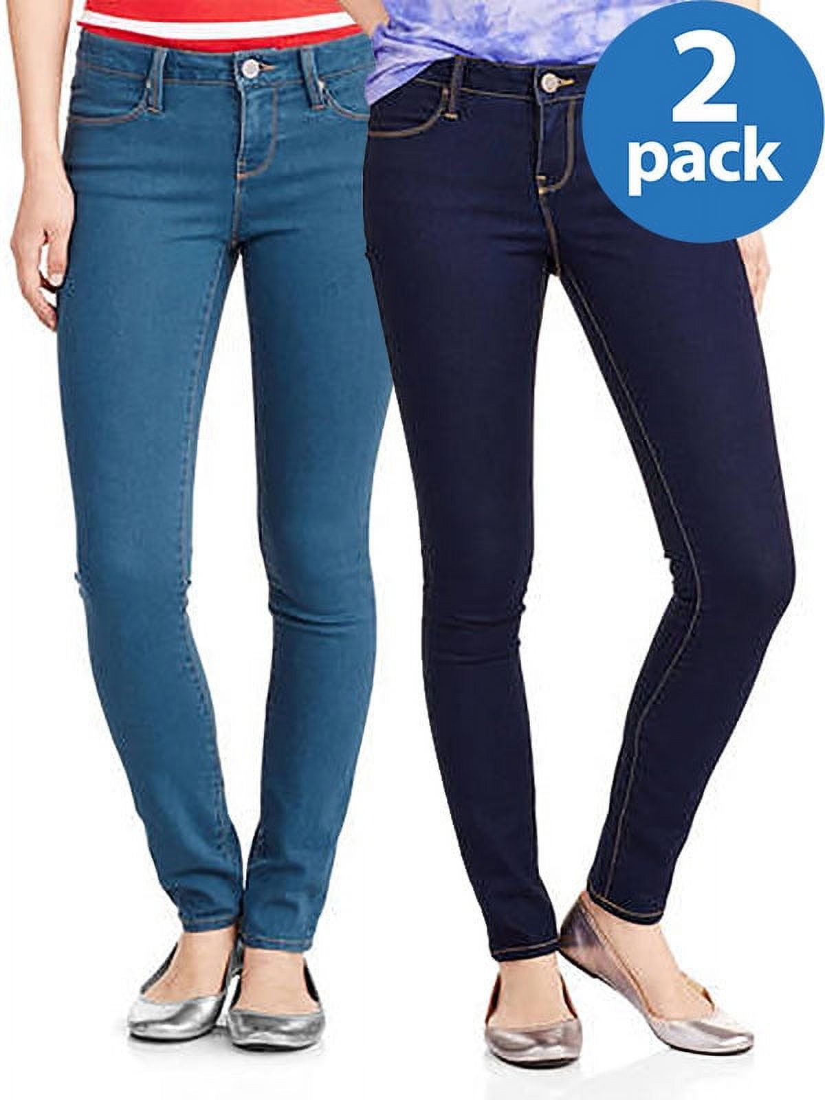 No Boundaries Juniors Classic Skinny Jeans, 2-Pack, Sizes 1-17 