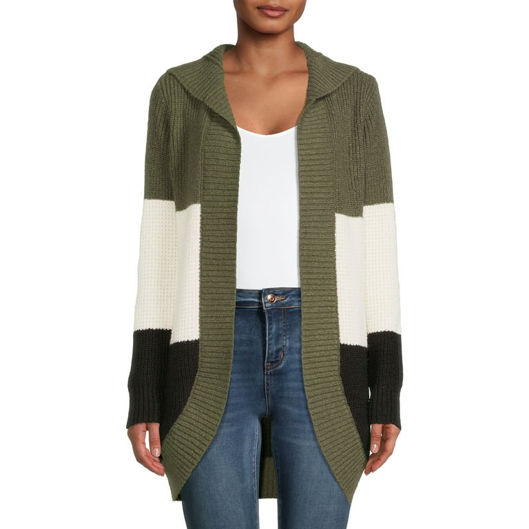 No Boundaries Juniors Color Blocked Cocoon Cardigan Walmart