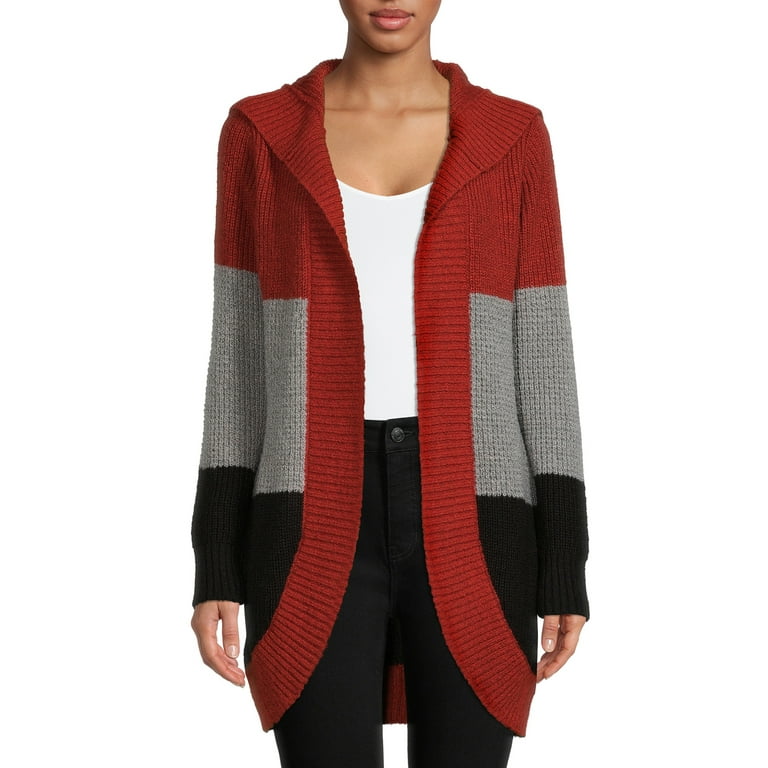 No Boundaries Juniors Color Blocked Cocoon Cardigan Walmart