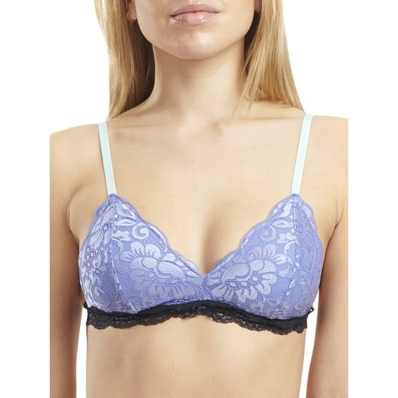 No Boundaries Juniors' Color Pop Triangle Lace Bralette