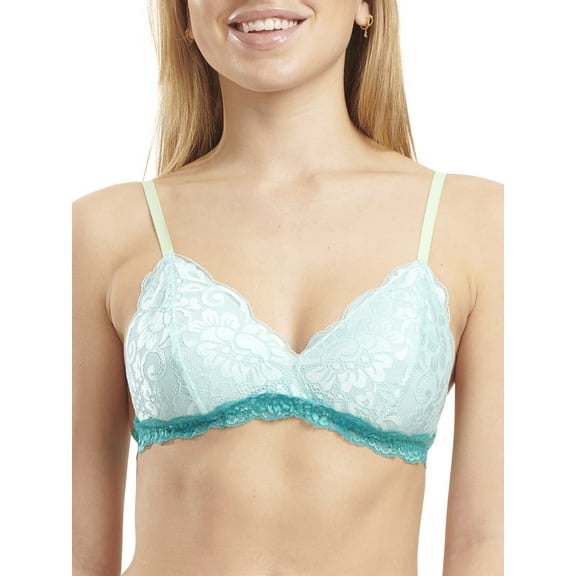 No Boundaries Juniors' Color Pop Triangle Lace Bralette