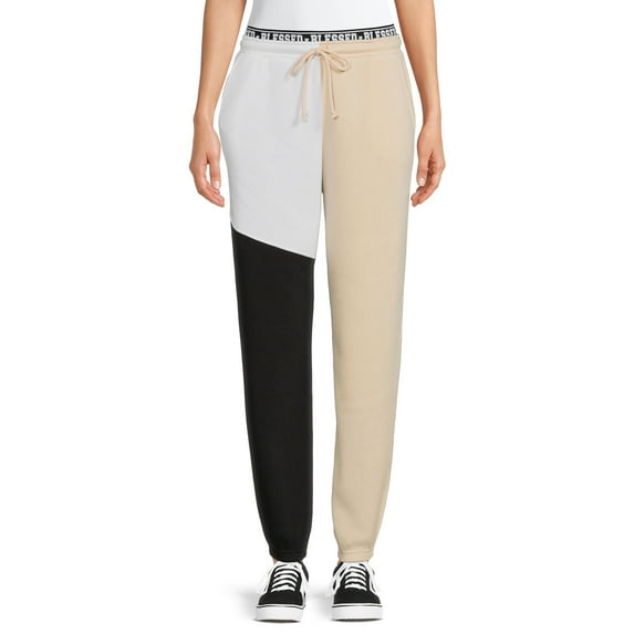 No Boundaries Juniors’ Colorblocked Jogger Pants