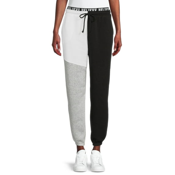 No Boundaries Juniors’ Colorblocked Jogger Pants
