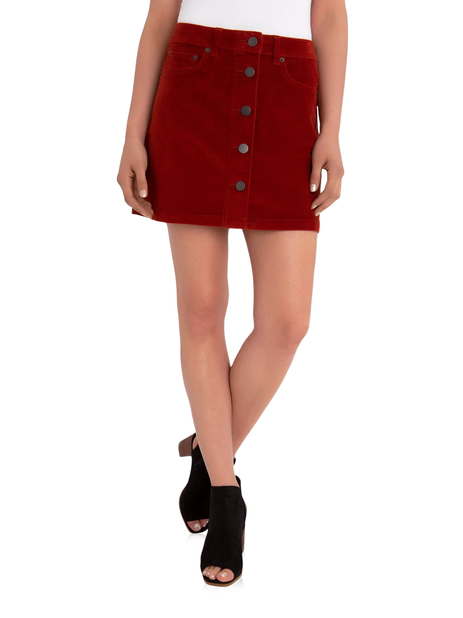 No Boundaries Juniors Cordurouy Button Front Skirt Walmart