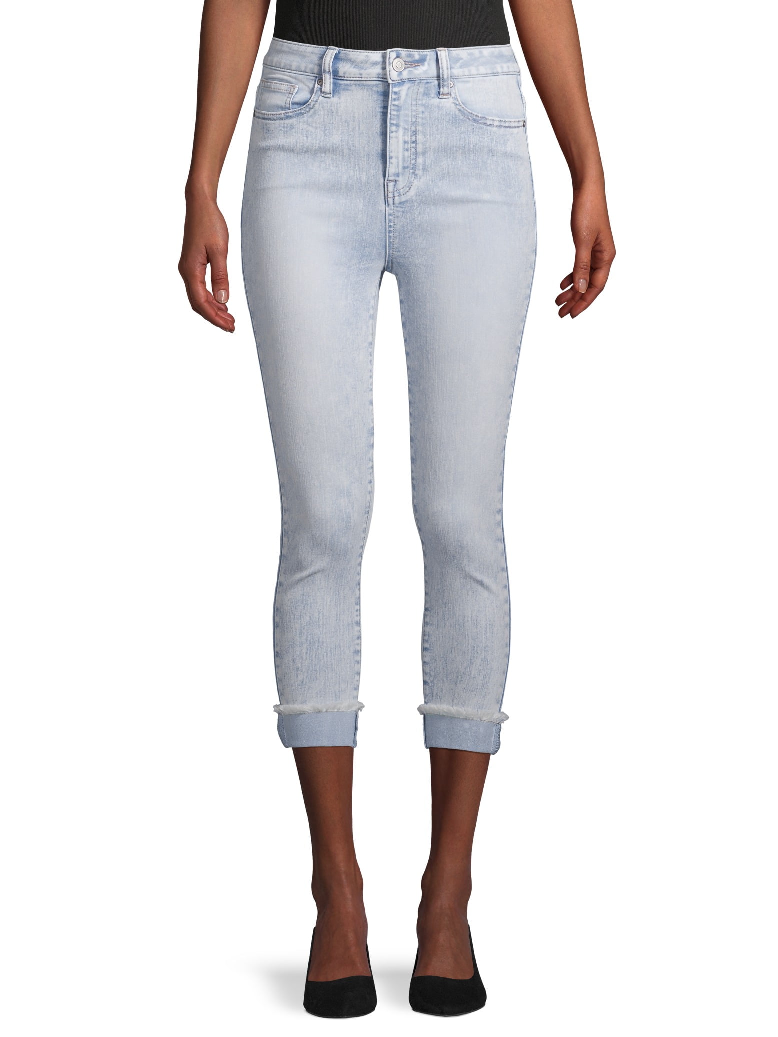 No Boundaries Juniors Core Denim Capris