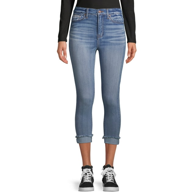 No Boundaries Juniors' Core Denim Capris