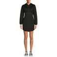 thumbnail image 1 of No Boundaries Juniors' Corset Waist Hoodie Dress with Long Sleeves, 1 of 5