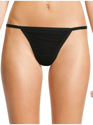7Pcs Women's Satin Thong Panties Comfortable Bikini Briefs Frill Trim  Underwear 