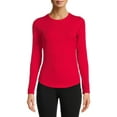 thumbnail image 1 of No Boundaries Juniors' Crew Ribbed Long Sleeve Tee, 1 of 5