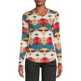 thumbnail image 1 of No Boundaries Juniors' Crew Ribbed Long Sleeve Tee, 1 of 6